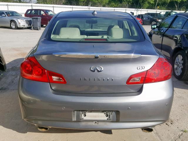 JN1CV6AP4CM628253 - 2012 INFINITI G37 BASE GRAY photo 9