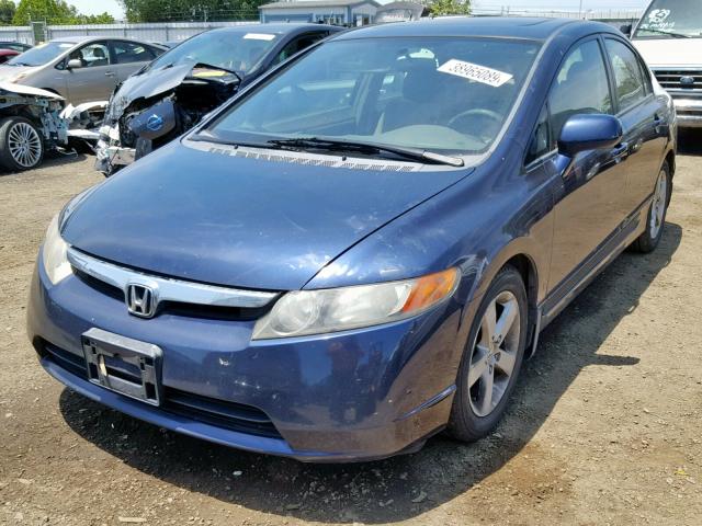 JHMFA16887S003770 - 2007 HONDA CIVIC EX BLUE photo 2