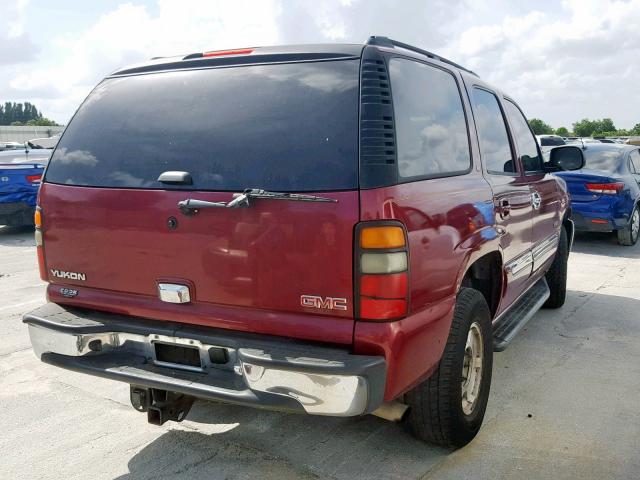 1GKEC13Z36R141215 - 2006 GMC YUKON MAROON photo 4