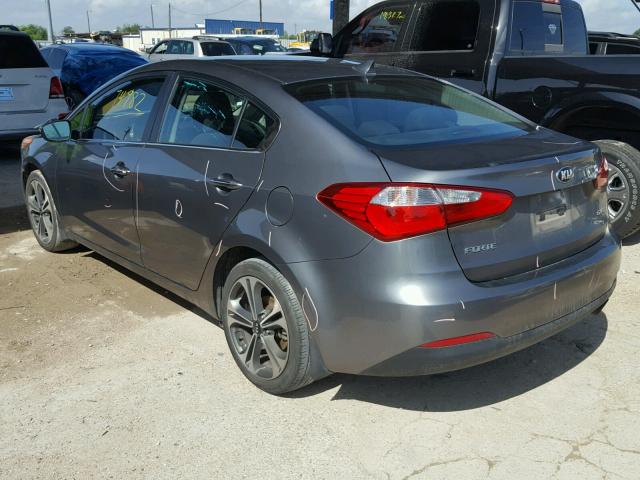 KNAFX4A82E5232110 - 2014 KIA FORTE EX GRAY photo 3