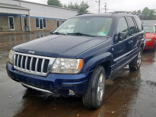 1J8GW58N24C383432 - 2004 JEEP GRAND CHER BLUE photo 2