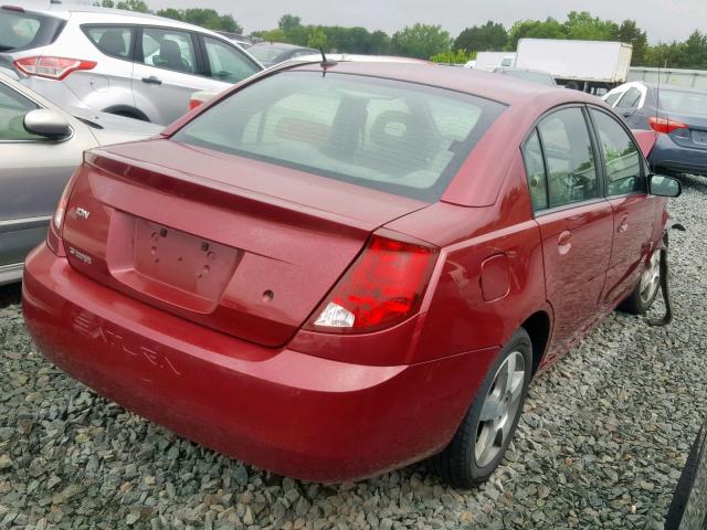 1G8AL55F07Z104123 - 2007 SATURN ION LEVEL BURGUNDY photo 4