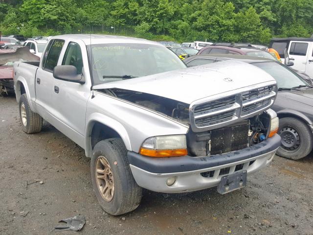 1D7HG38N74S521510 - 2004 DODGE DAKOTA QUA SILVER photo 1