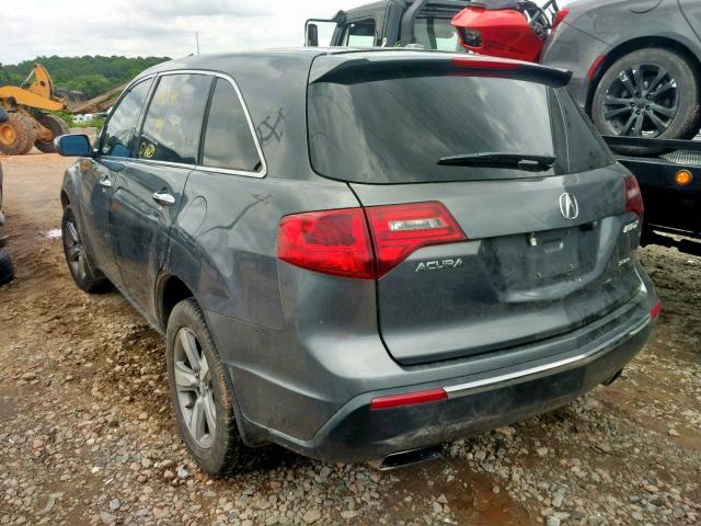 2HNYD2H23CH548920 - 2012 ACURA MDX BLUE photo 3