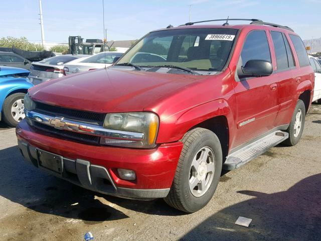 1GNDS13S342265012 - 2004 CHEVROLET TRAIL BLAZ RED photo 2