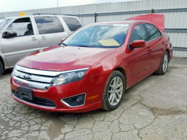 3FAHP0JA7CR256247 - 2012 FORD FUSION SEL RED photo 2