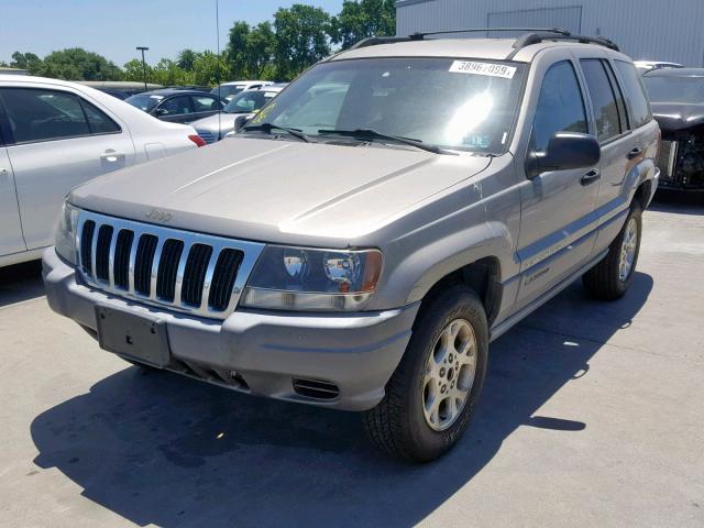 1J4GX48S51C579164 - 2001 JEEP GRAND CHER GRAY photo 2