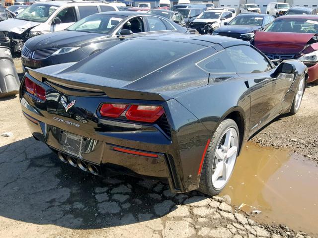 1G1YB2D71F5117705 - 2015 CHEVROLET CORVETTE S BLACK photo 4