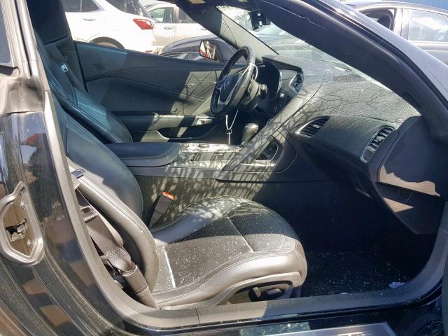 1G1YB2D71F5117705 - 2015 CHEVROLET CORVETTE S BLACK photo 5