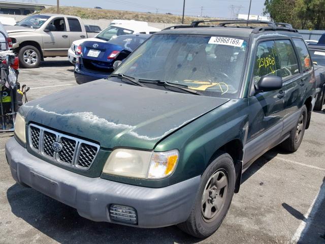 JF1SF635X2H726749 - 2002 SUBARU FORESTER L GREEN photo 2