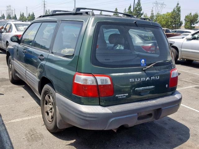 JF1SF635X2H726749 - 2002 SUBARU FORESTER L GREEN photo 3