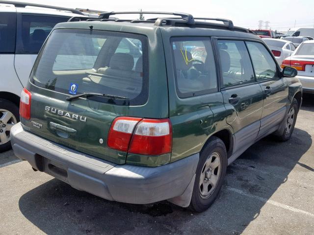 JF1SF635X2H726749 - 2002 SUBARU FORESTER L GREEN photo 4