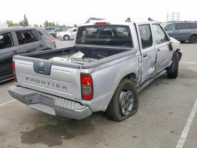 1N6ED27T04C462338 - 2004 NISSAN FRONTIER C SILVER photo 4