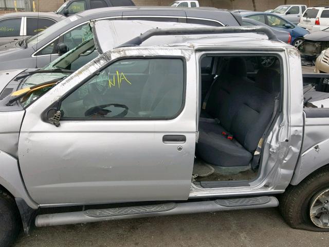 1N6ED27T04C462338 - 2004 NISSAN FRONTIER C SILVER photo 9