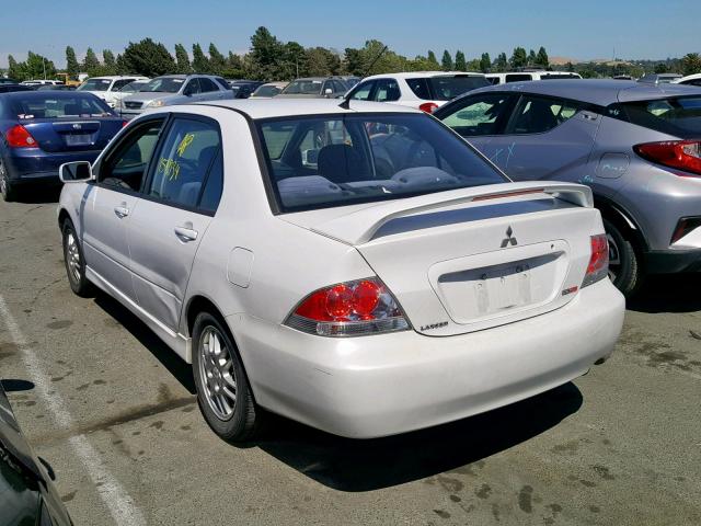 JA3AJ86E35U022222 - 2005 MITSUBISHI LANCER OZ WHITE photo 3