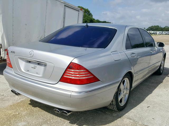 WDBNG70J64A398171 - 2004 MERCEDES-BENZ S 430 SILVER photo 4