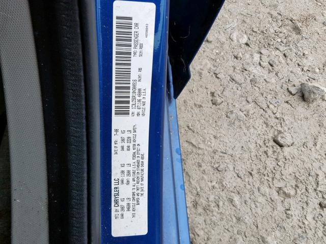 1C3LC56R18N300916 - 2008 CHRYSLER SEBRING TO BLUE photo 10