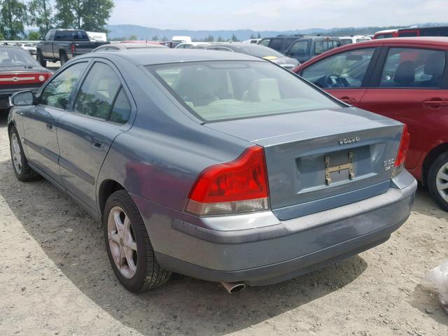 YV1RS58D822155161 - 2002 VOLVO S60 2.4T BLUE photo 3
