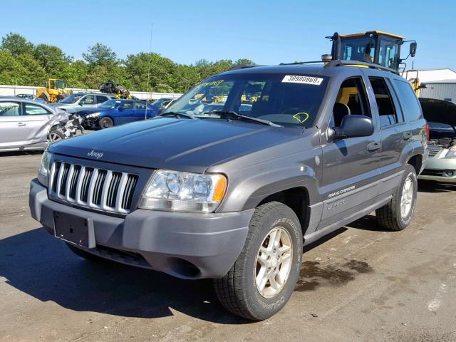 1J4GW48S54C410933 - 2004 JEEP GRAND CHER GRAY photo 2