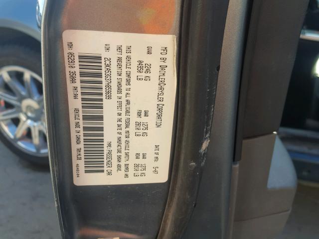 2C3JA63H95H582385 - 2005 CHRYSLER 300C GRAY photo 10