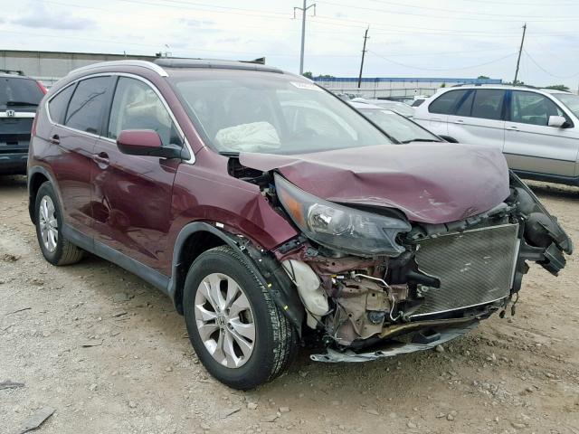 5J6RM3H78CL010254 - 2012 HONDA CR-V EXL MAROON photo 1