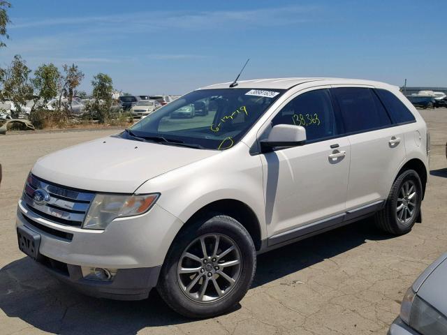 2FMDK38C98BB40145 - 2008 FORD EDGE SEL WHITE photo 2