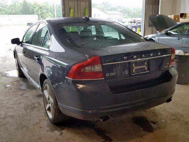 YV1992AH5A1117169 - 2010 VOLVO S80 T6 GRAY photo 3