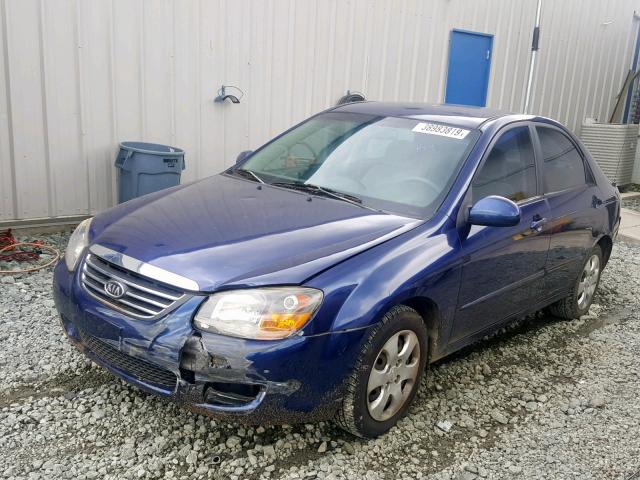 KNAFE221595631479 - 2009 KIA SPECTRA EX BLUE photo 2