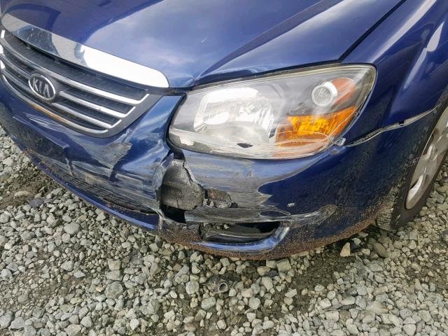 KNAFE221595631479 - 2009 KIA SPECTRA EX BLUE photo 9