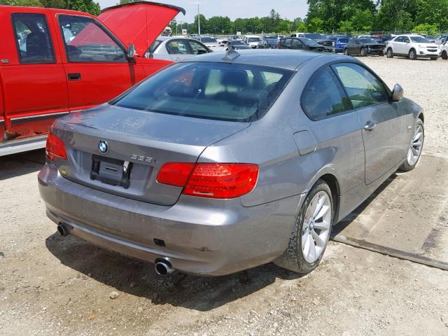 WBAKF9C56BE247321 - 2011 BMW 335 XI GRAY photo 4