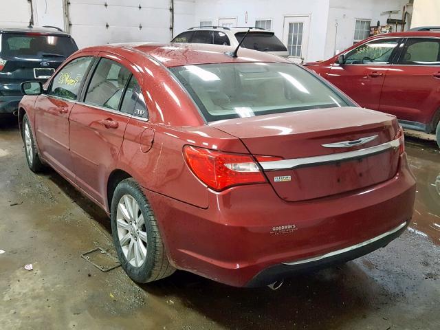 1C3CCBBG0DN678612 - 2013 CHRYSLER 200 TOURIN RED photo 3