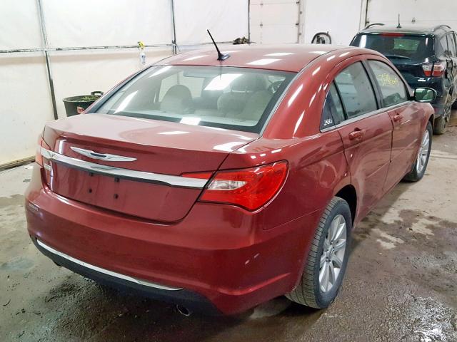 1C3CCBBG0DN678612 - 2013 CHRYSLER 200 TOURIN RED photo 4