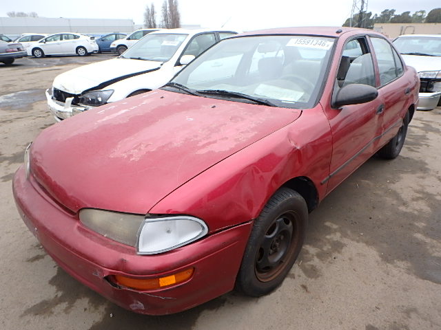 1Y1SK5267TZ022543 - 1996 GEO PRIZM BASE წითელი ფოტო 2
