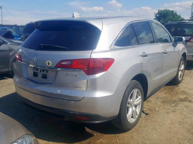 5J8TB4H53EL007319 - 2014 ACURA RDX TECHNO SILVER photo 4