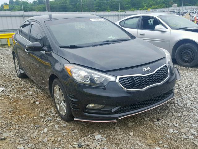 KNAFX4A86E5208036 - 2014 KIA FORTE EX BLACK photo 1