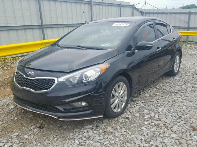 KNAFX4A86E5208036 - 2014 KIA FORTE EX BLACK photo 2