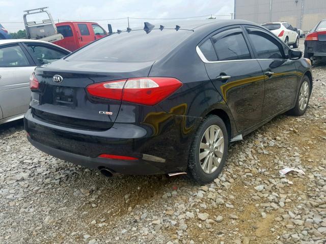 KNAFX4A86E5208036 - 2014 KIA FORTE EX BLACK photo 4