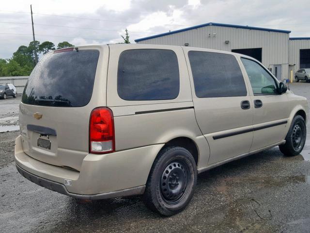 1GNDV23W08D154699 - 2008 CHEVROLET UPLANDER L TAN photo 4