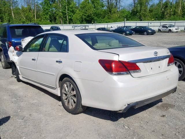 4T1BK3DB0BU395613 - 2011 TOYOTA AVALON BAS WHITE photo 3