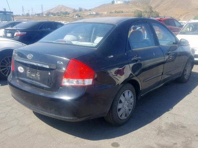 KNAFE222395664019 - 2009 KIA SPECTRA EX BLACK photo 4