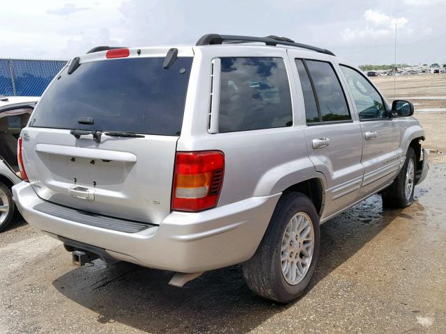 1J4GW58N04C245762 - 2004 JEEP GRAND CHER SILVER photo 4