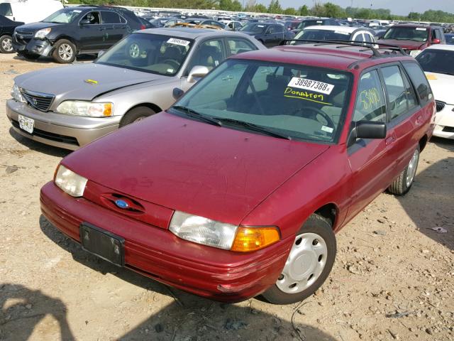 1FASP15J6SW172437 - 1995 FORD ESCORT LX RED photo 2