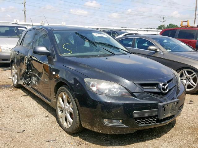 JM1BK343081838818 - 2008 MAZDA 3 HATCHBAC BLACK photo 1