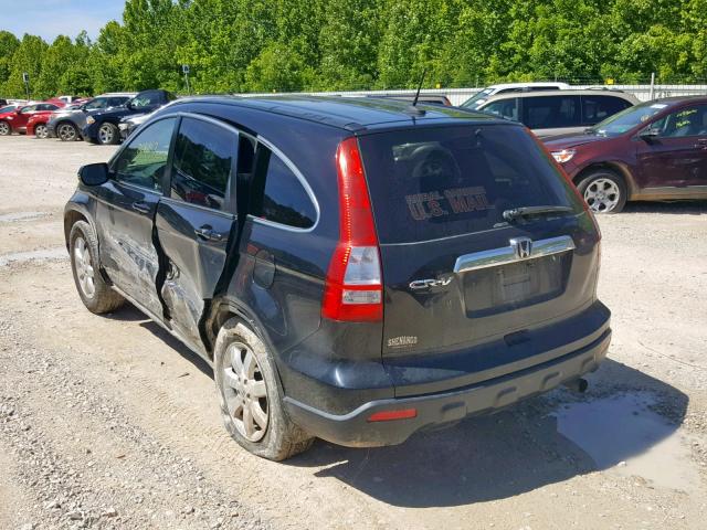 JHLRE48778C046004 - 2008 HONDA CR-V EXL BLACK photo 3