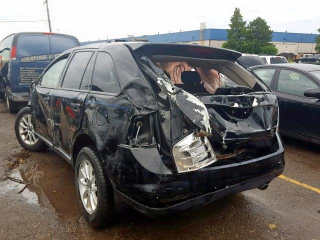 2FMDK38C89BA86046 - 2009 FORD EDGE SEL BLACK photo 3