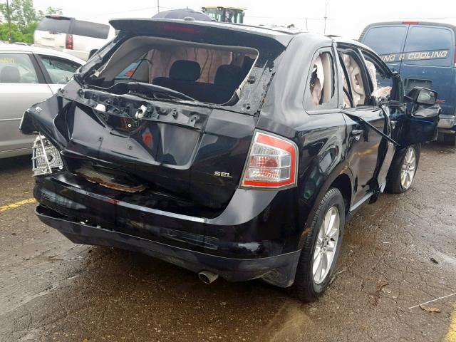 2FMDK38C89BA86046 - 2009 FORD EDGE SEL BLACK photo 4