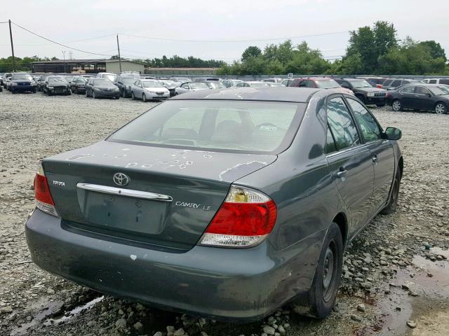 4T1BE30K55U078749 - 2005 TOYOTA CAMRY LE Сұр фото 4