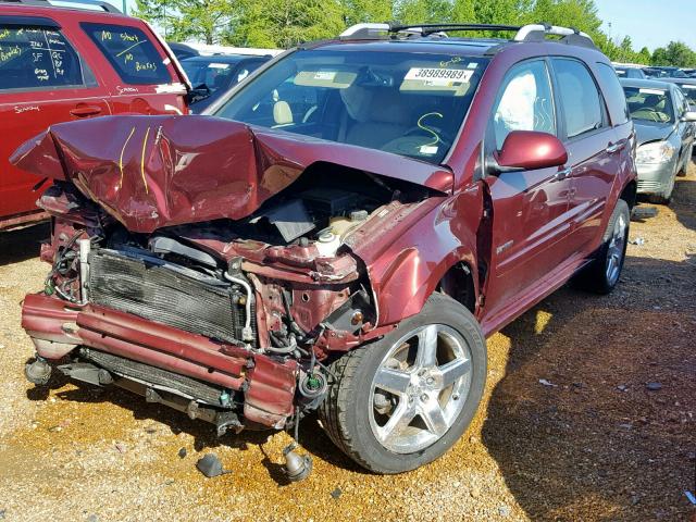 2CKDL537186017545 - 2008 PONTIAC TORRENT GX MAROON photo 2