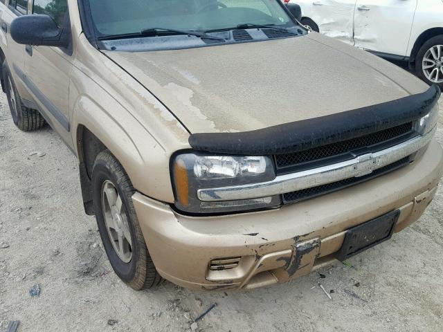 1GNDS13S552317824 - 2005 CHEVROLET TRAILBLAZE TAN photo 9