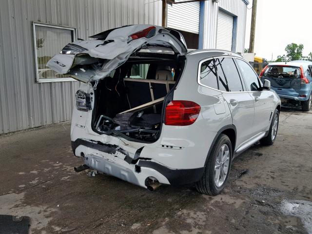 5UXTR7C57KLF28544 - 2019 BMW X3 SDRIVE3 WHITE photo 4